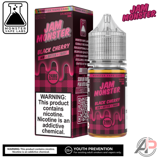 Black Cherry Salt Nicotine By Jam Monster Vape Labs 30mL