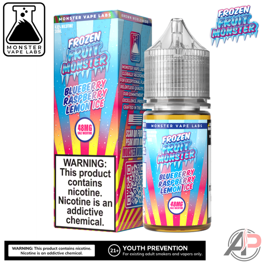 Blueberry Raspberry Lemon Ice Salt Nicotine By Frozen Fruit Monster Vape Labs 30mL