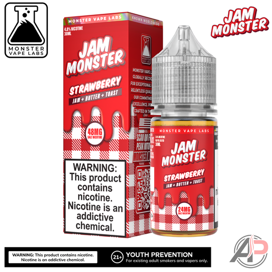 Strawberry Salt Nicotine By Jam Monster Vape Labs 30mL