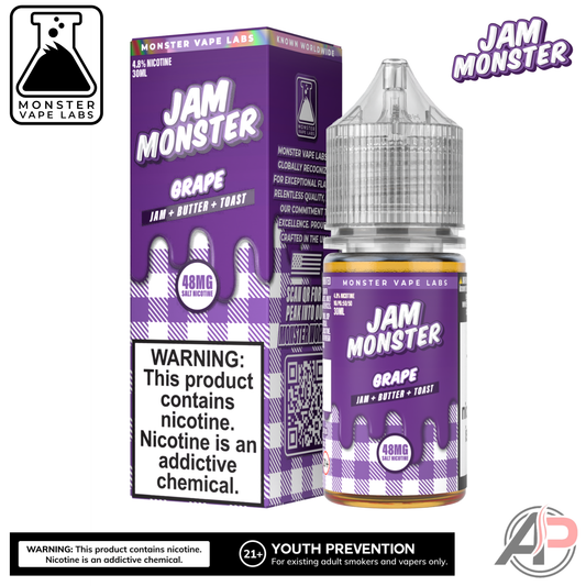 Grape Salt Nicotine By Jam Monster Vape Labs 30mL