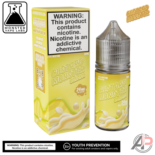 Banana Salt Nicotine By Custard Monster Vape Labs 30mL