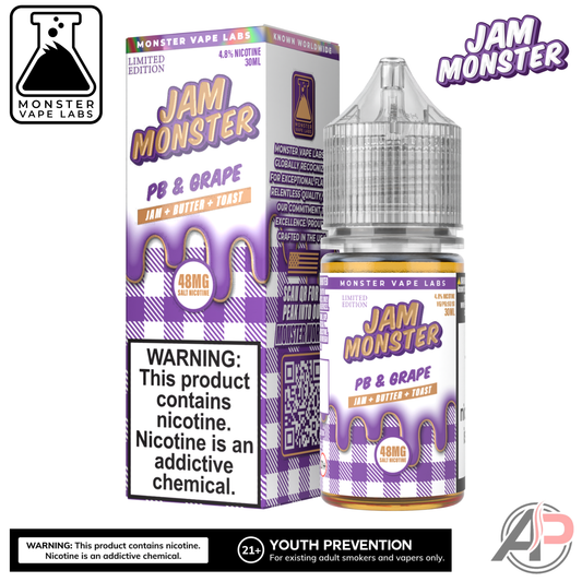 PB & Grape Salt Nicotine By Jam Monster Vape Labs 30mL