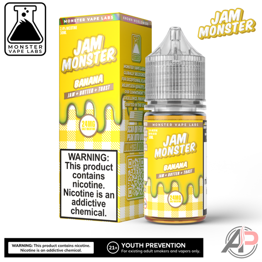 Banana Salt Nicotine By Jam Monster Vape Labs 30mL