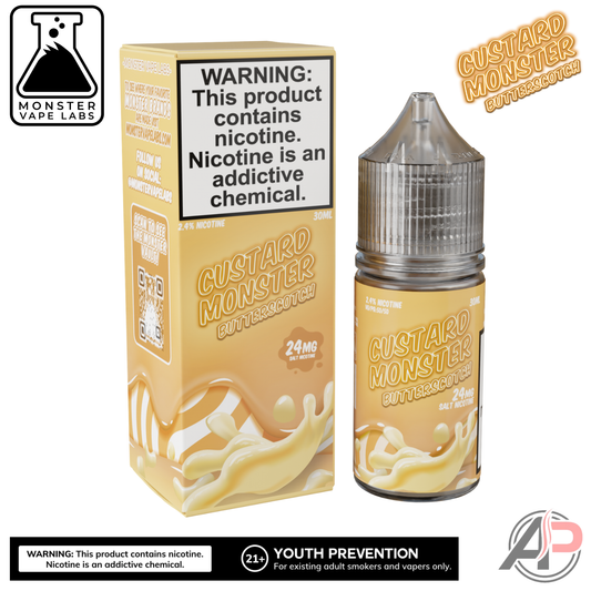 Butterscotch Salt Nicotine By Custard Monster Vape Labs 30mL