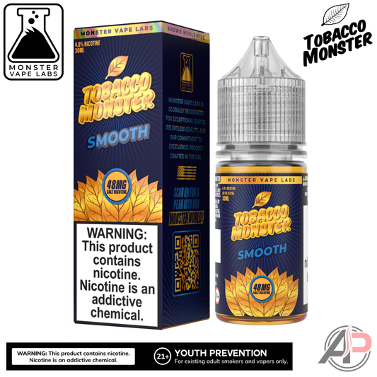 Smooth Tobacco Salt Nicotine By Tobacco Monster Vape Labs 30mL