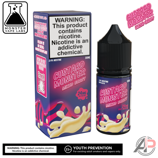 Mixed Berry Salt Nicotine By Custard Monster Vape Labs 30mL