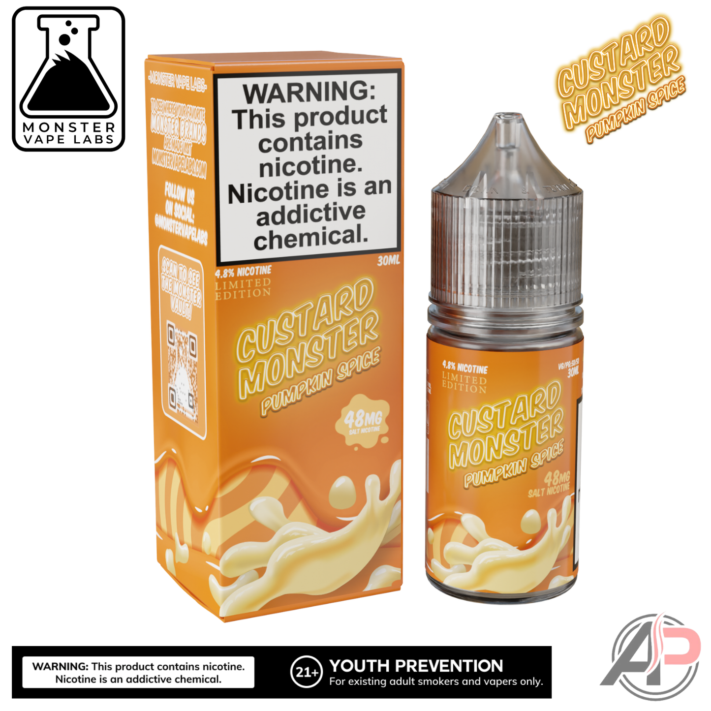 custard monster butterscotch vape juice Pumpkin Spice Salt Nicotine By Custard Monster Vape Labs 30mL – Apvs