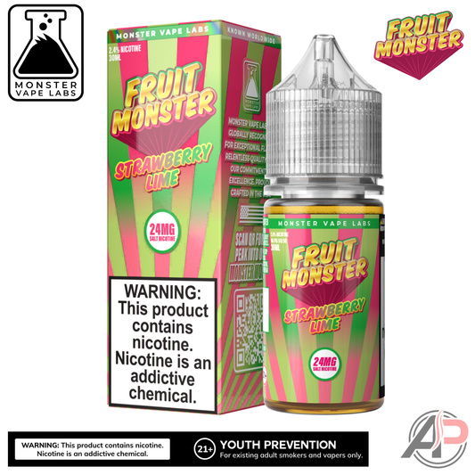 Strawberry Lime Salt Nicotine By Fruit Monster Vape Labs 30mL