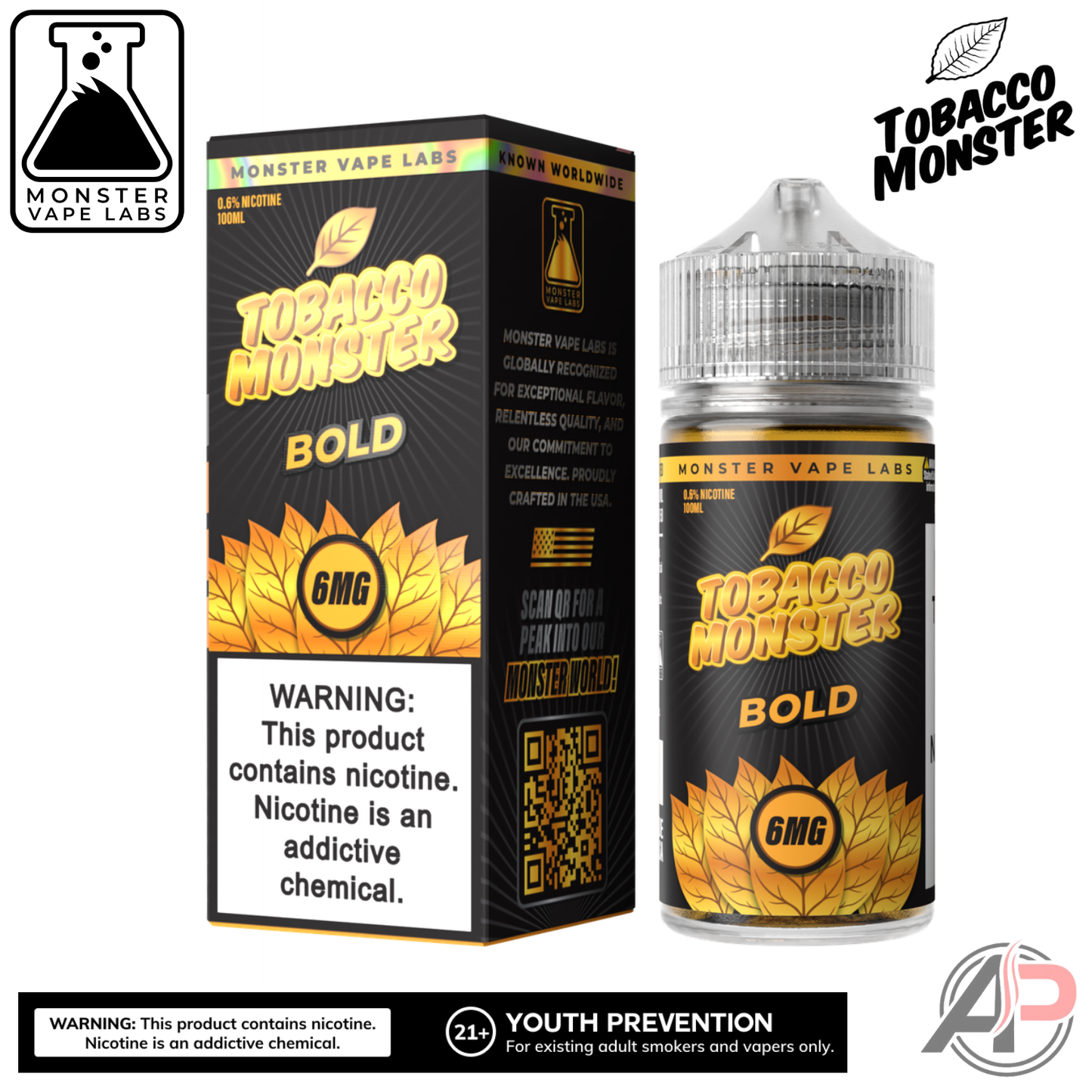 Bold Tobacco E-Liquid By Tobacco Monster Vape Labs 100mL
