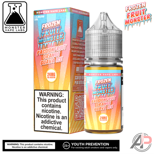 Passionfruit Orange Guava Ice Salt Nicotine By Frozen Fruit Monster Vape Labs 30mL