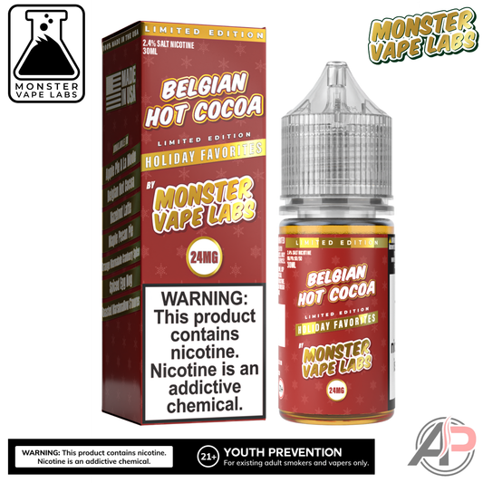 Belgian Hot Cocoa Salt Nicotine By Holiday Monster Vape Labs 30mL
