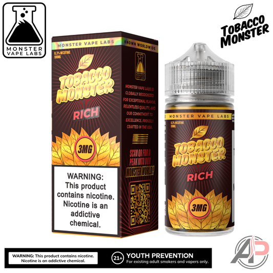 Rich Tobacco E-Liquid By Tobacco Monster Vape Labs 100mL