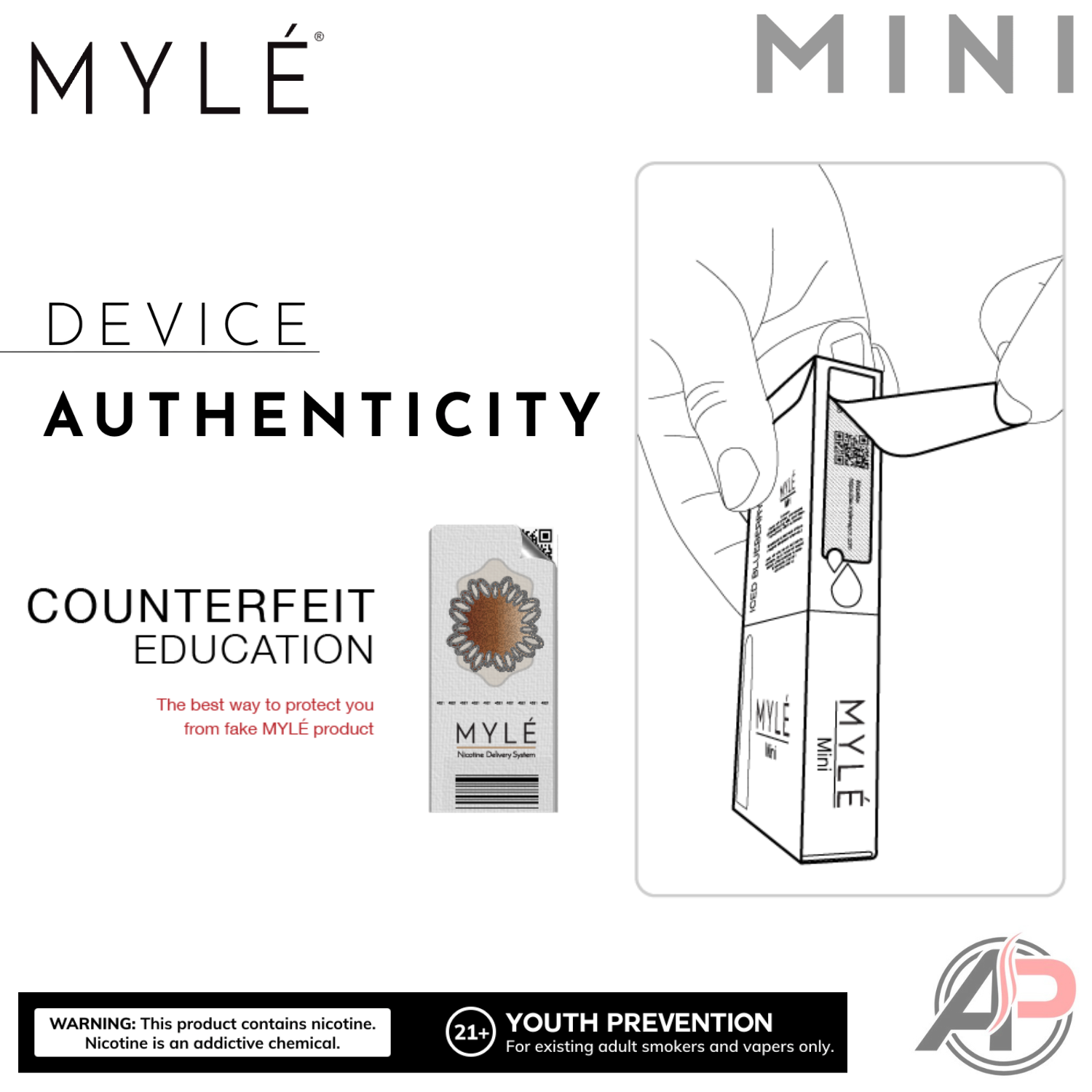 Myle Mini Disposable Vape Device Wholesale Box