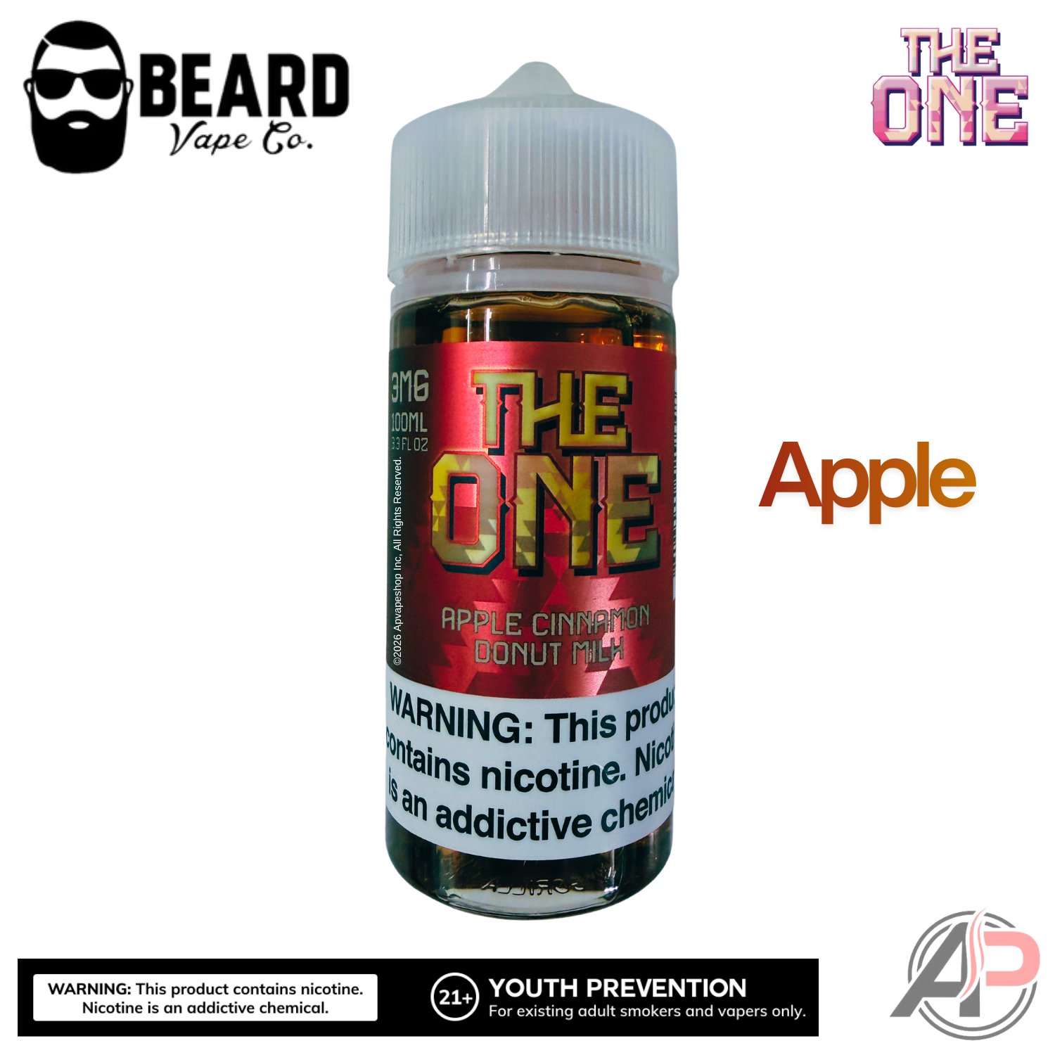 The One Apple E-Liquid Beard Vape Co 100mL
