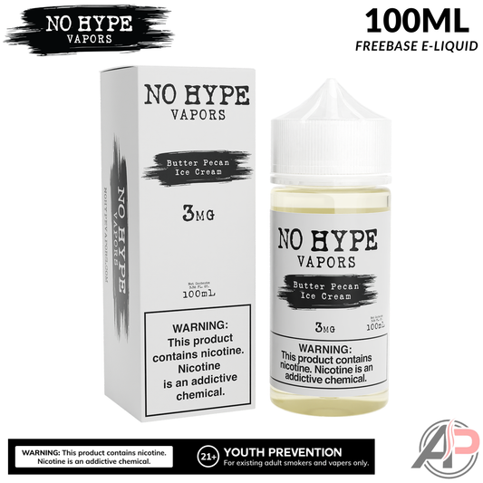 No Hype Vapors Butter Pecan Ice Cream E-Liquid 100mL