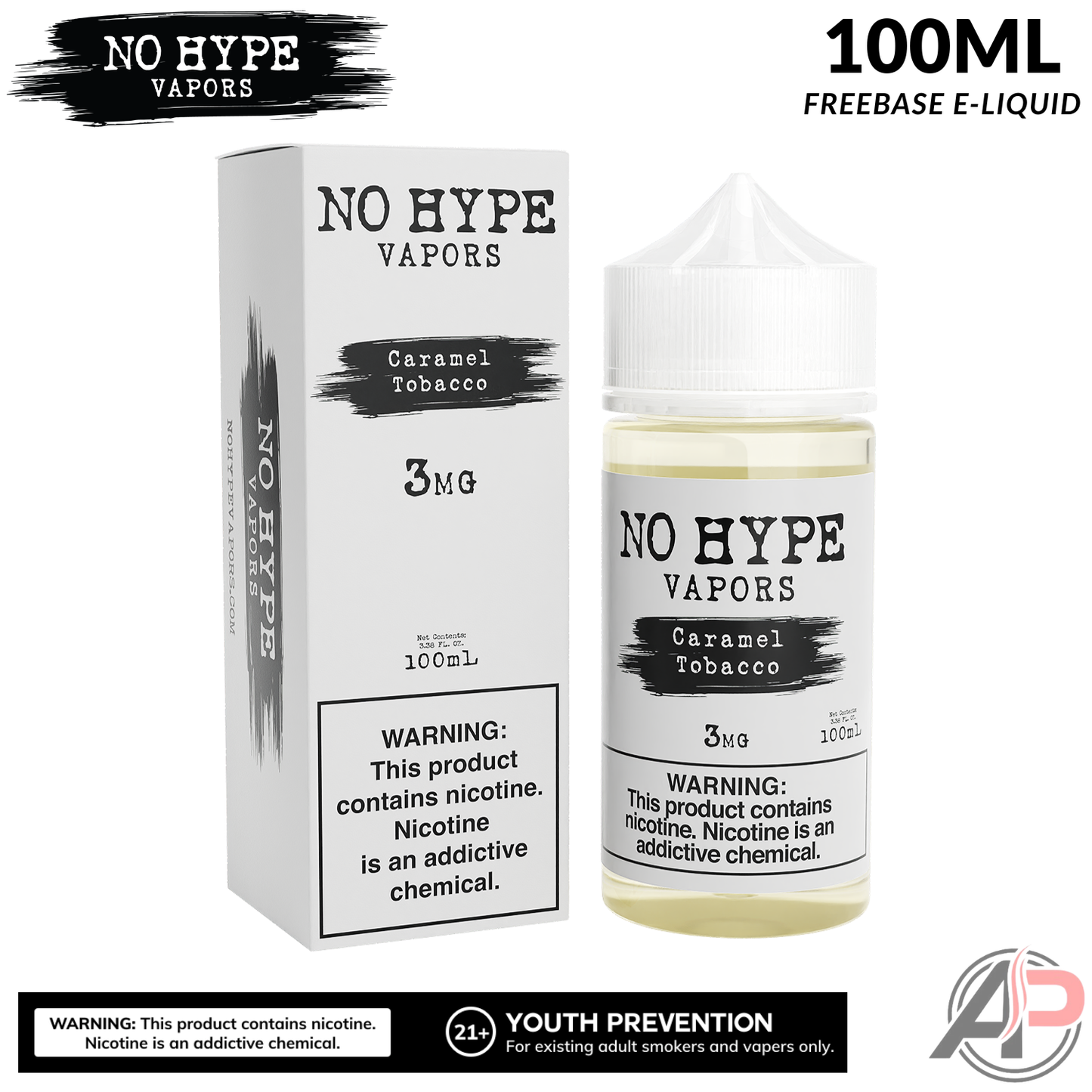 No Hype Vapors Caramel Tobacco E-Liquid 100mL