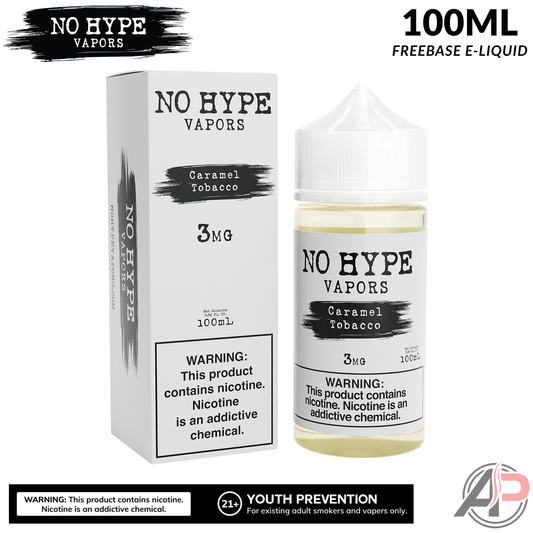 No Hype Vapors Caramel Tobacco E-Liquid 100mL