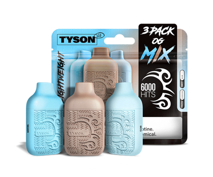 Tyson 2.0 Lightweight 6000 Puffs Disposable Vape Device 3 Pack