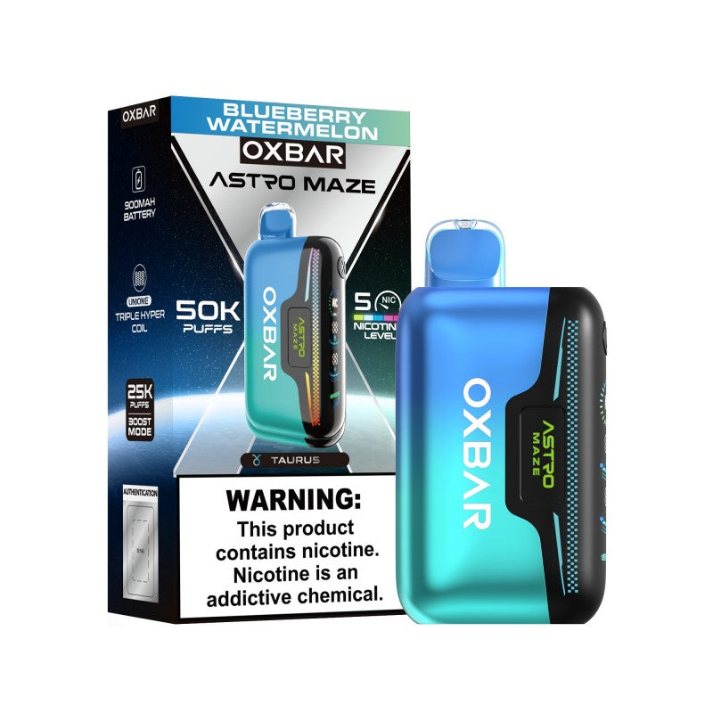 Oxbar Astro Maze 50K Disposable Vape Device Blueberry Watermelon