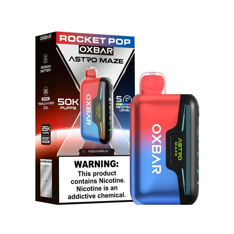 Oxbar Astro Maze 50K Disposable Vape Device Rocket Pop