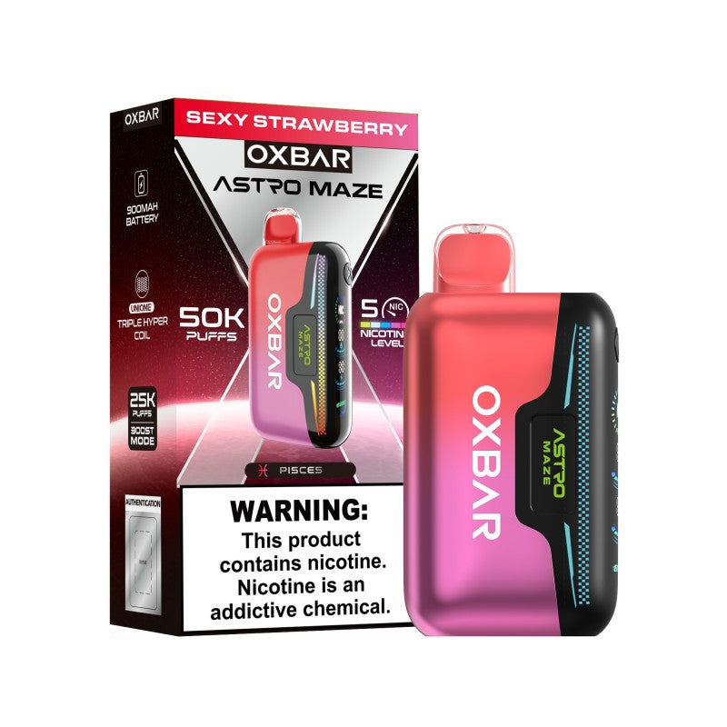 Oxbar Astro Maze 50K Disposable Vape Device Sexy Strawberry