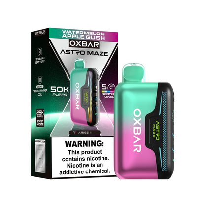 Oxbar Astro Maze 50K Disposable Vape Device Watermelon Apple Gush