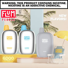 Load image into Gallery viewer, Flum Pebble 6000 Puff Disposable Vape Device
