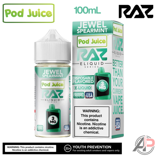 Pod Juice x Raz LTX Jewel Spearmint E-Liquid 100mL