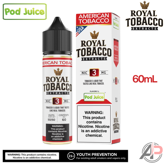 Pod Juice Royal Tobacco Extracts American Tobacco E-Liquid 60mL
