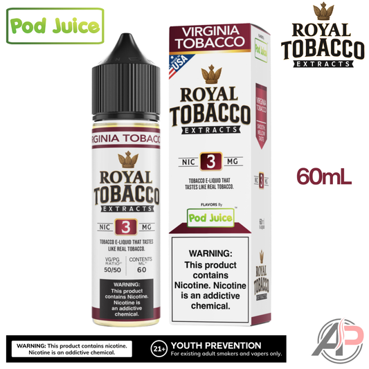 Pod Juice Royal Tobacco Extracts Virginia Tobacco E-Liquid 60mL