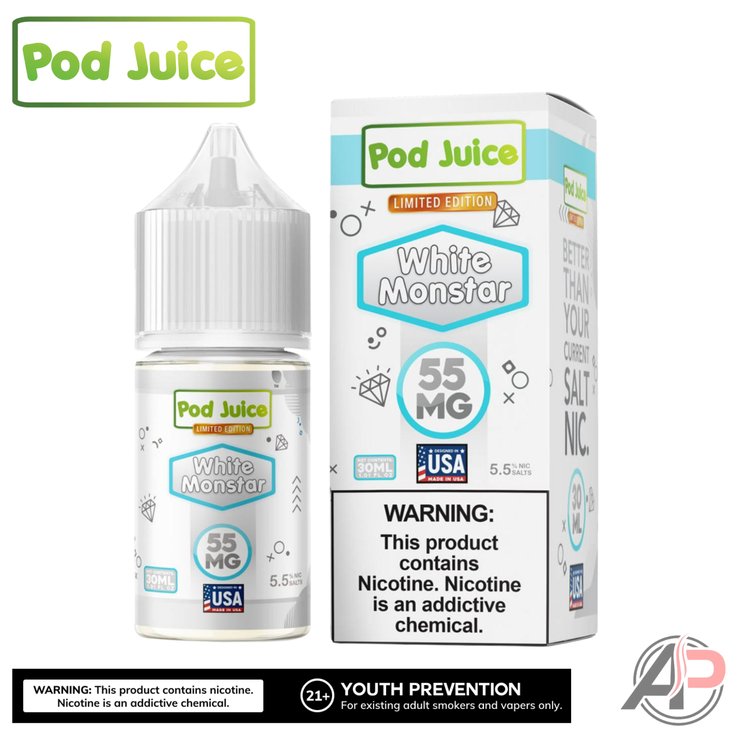 Pod Juice White Monster Salt Nicotine 30mL