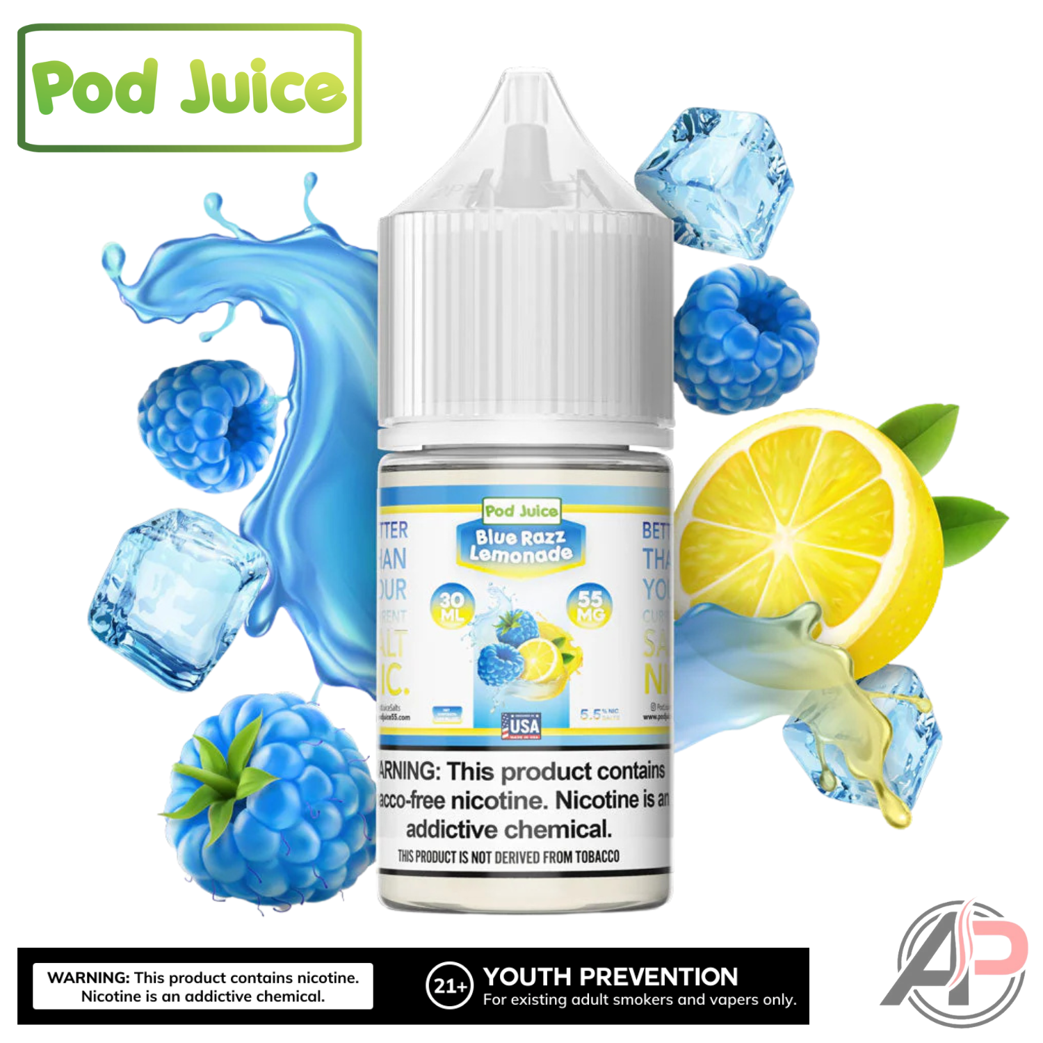 Pod Juice Blue Razz Lemonade Salt Nicotine 30mL