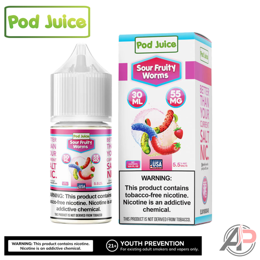 Pod Juice Sour Fruity Worms Salt Nicotine 30mL