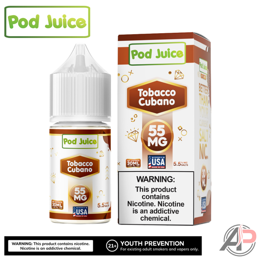 Pod Juice Tobacco Cubano Salt Nicotine 30mL