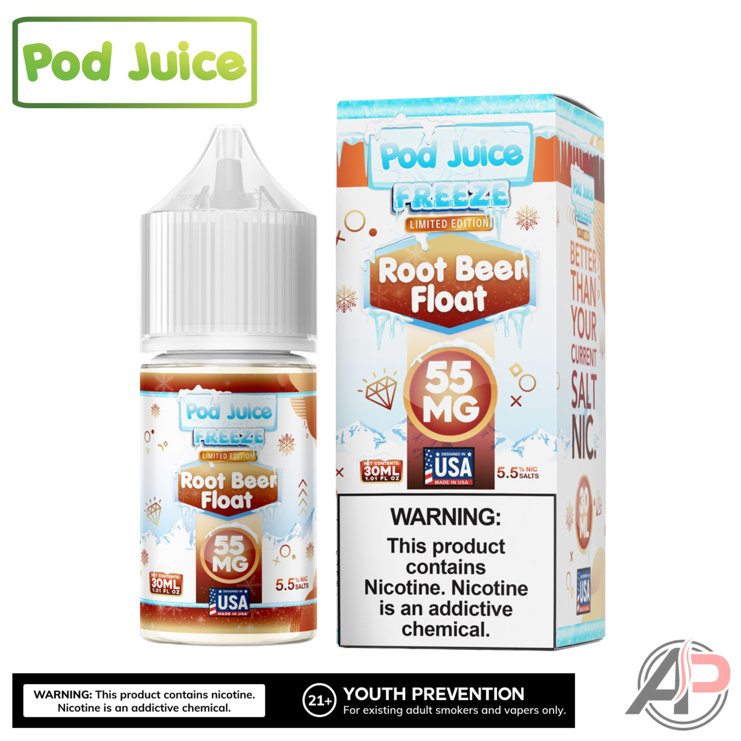 Pod Juice Root Beer Float Freeze Salt Nicotine 30mL