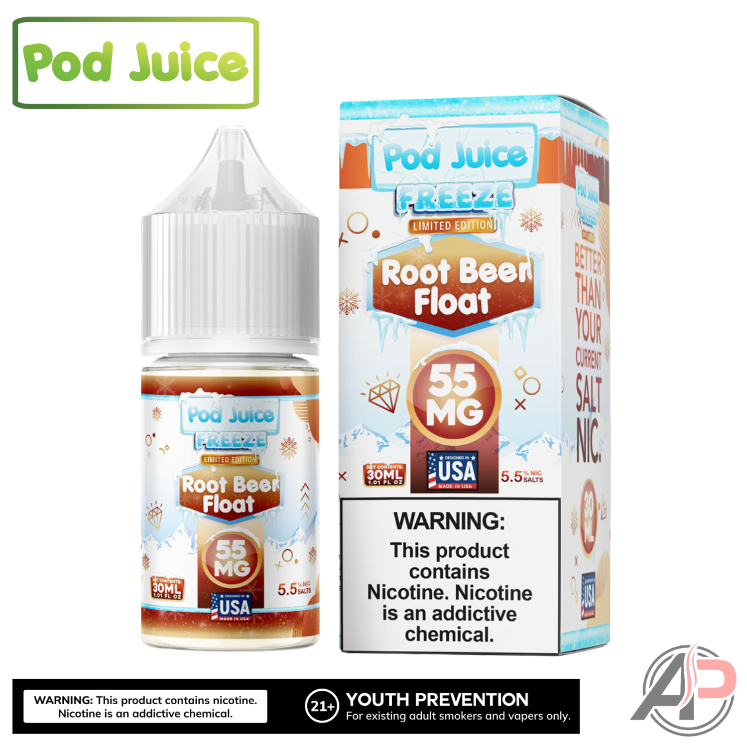 Pod Juice Root Beer Float Freeze Salt Nicotine 30mL