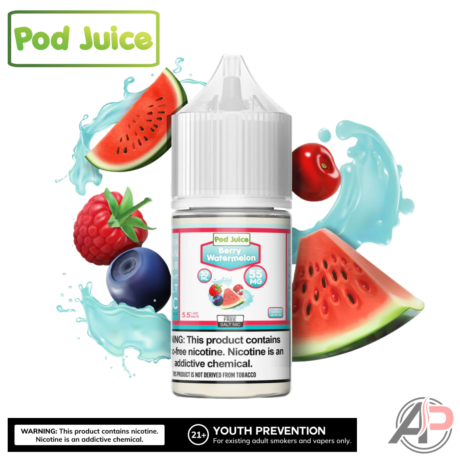 Pod Juice Berry Watermelon Salt Nicotine 30mL
