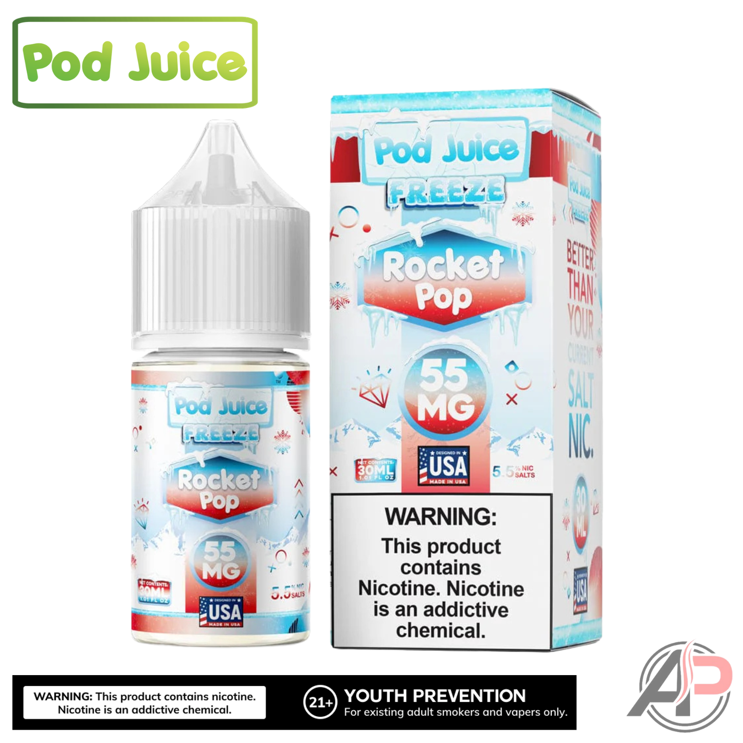 Pod Juice Rocket Pop Freeze Salt Nicotine 30mL