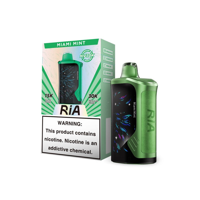 Ria NV30k Puffs Disposable Vape Device Miami Mint