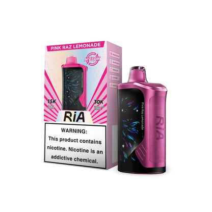 Ria NV30k Puffs Disposable Vape Device Pink Raz Lemonade