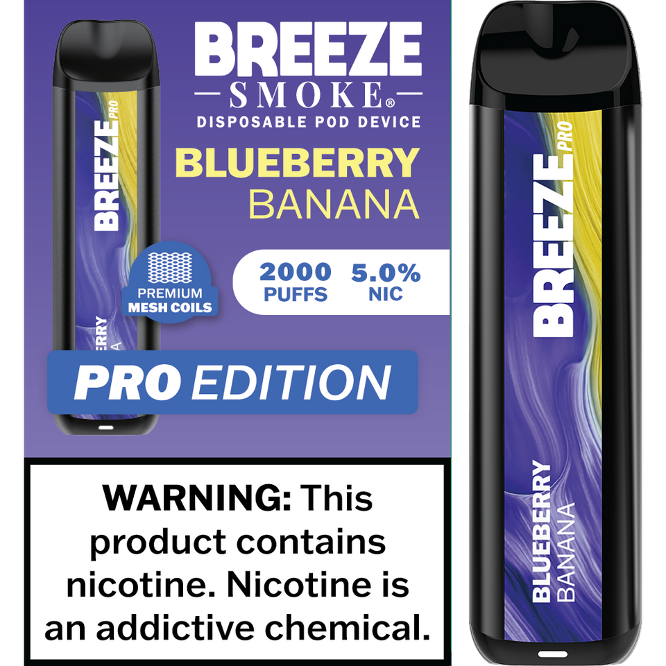 Breeze Smoke Pro Edition 2000 Puffs Disposable Vape Device