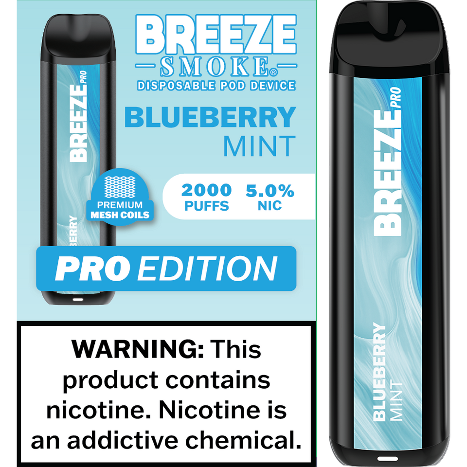 Breeze Smoke Pro Edition 2000 Puff Disposable Vape Device