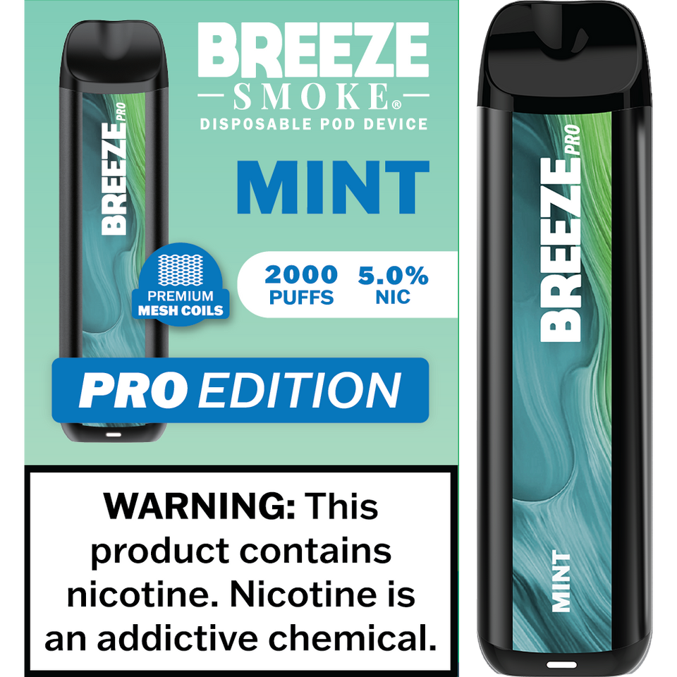 Breeze Smoke Pro Edition 2000 Puffs Disposable Vape Device