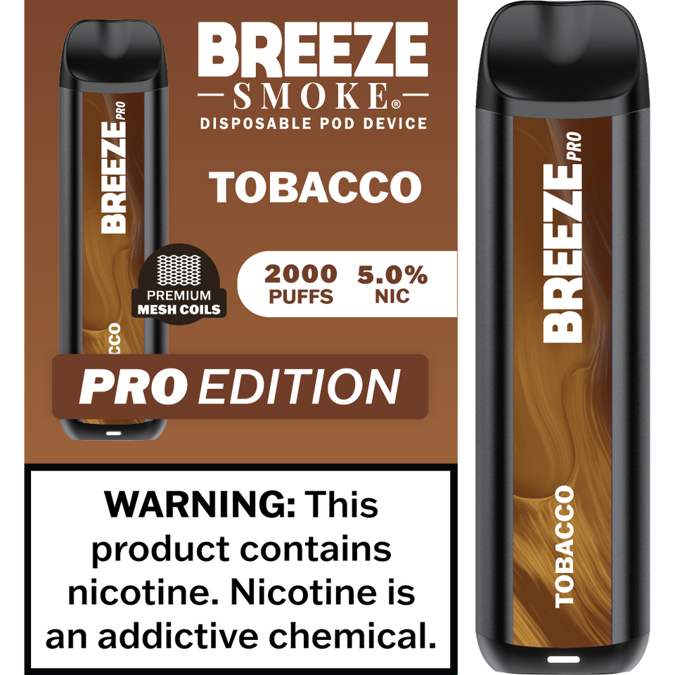 Breeze Smoke Pro Edition 2000 Puffs Disposable Vape Device