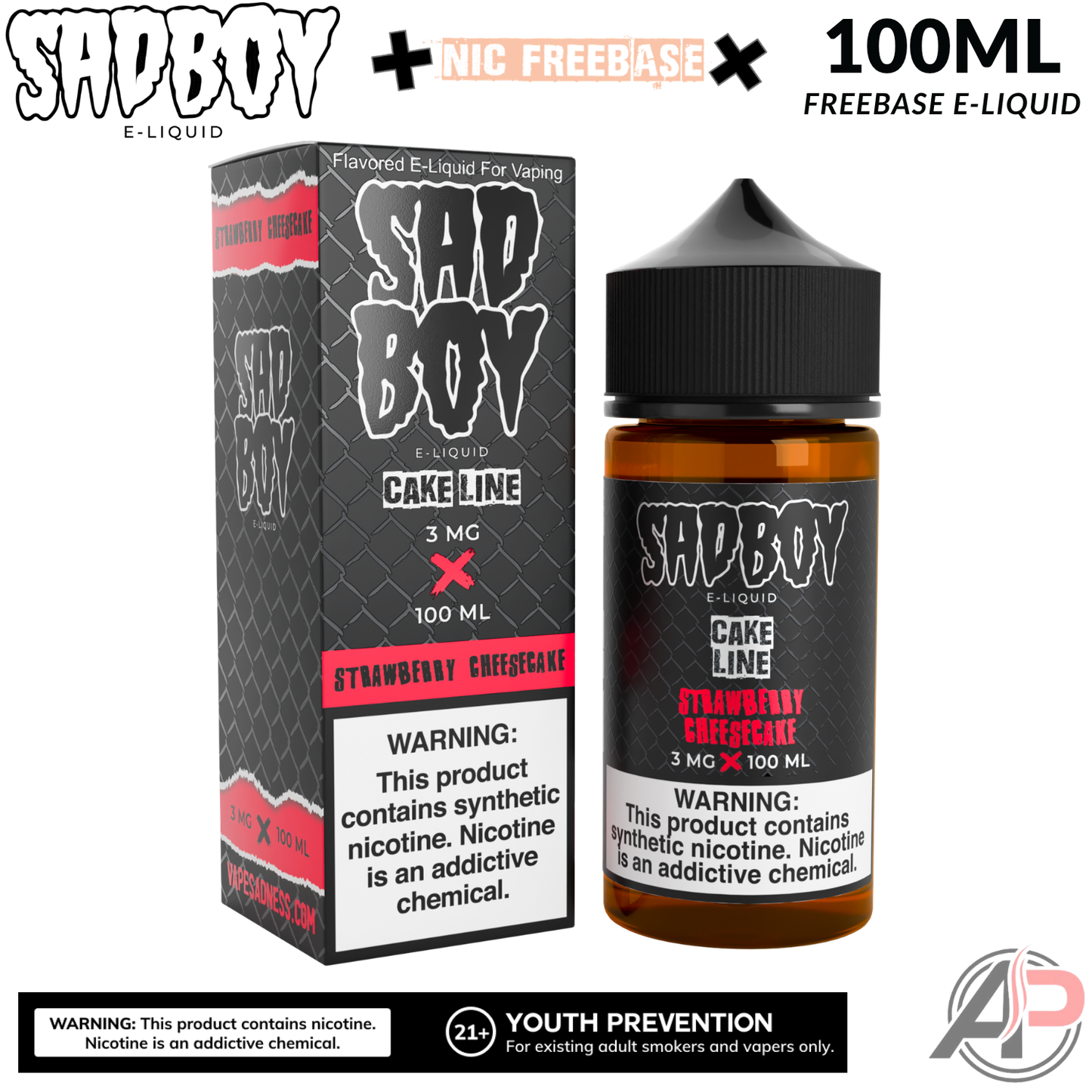 Sadboy Strawberry Cheesecake E-Liquid 100mL