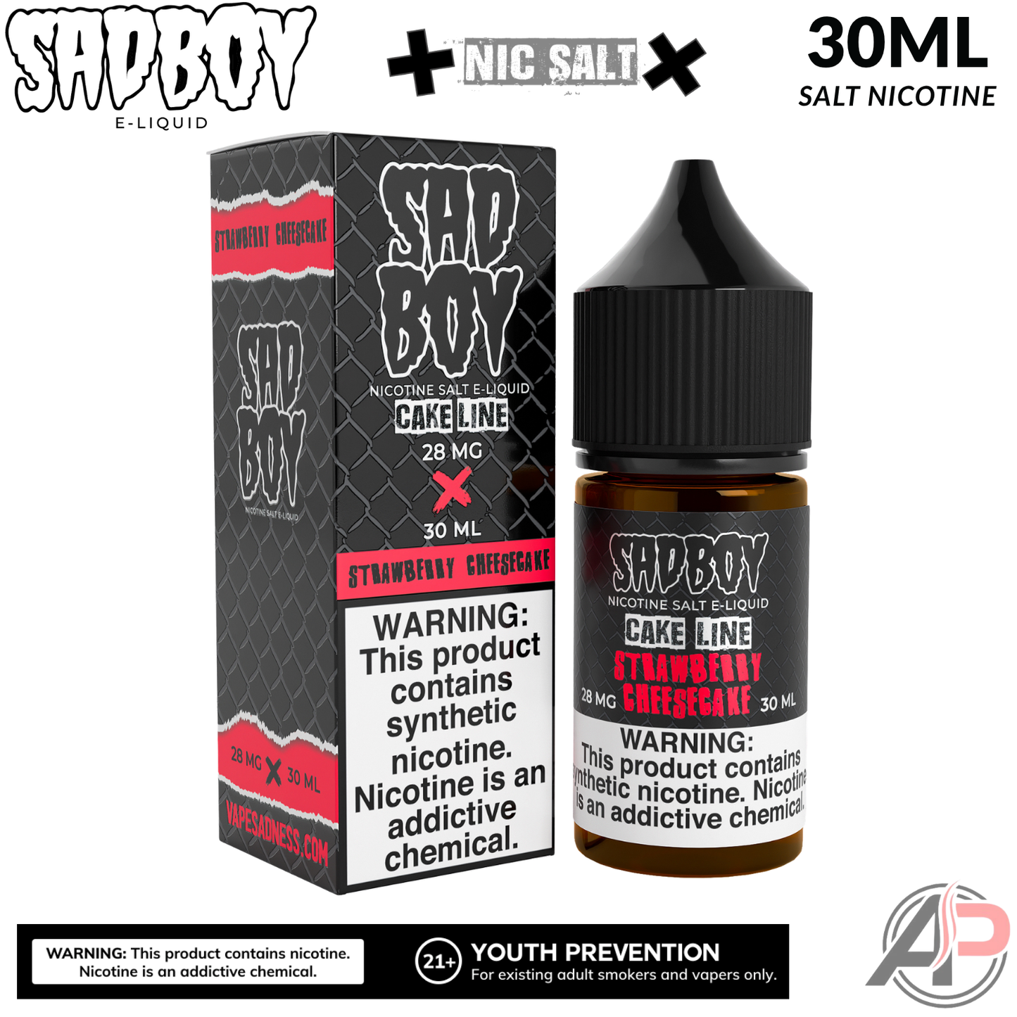 Sadboy Strawberry Cheesecake Salt Nicotine 30mL