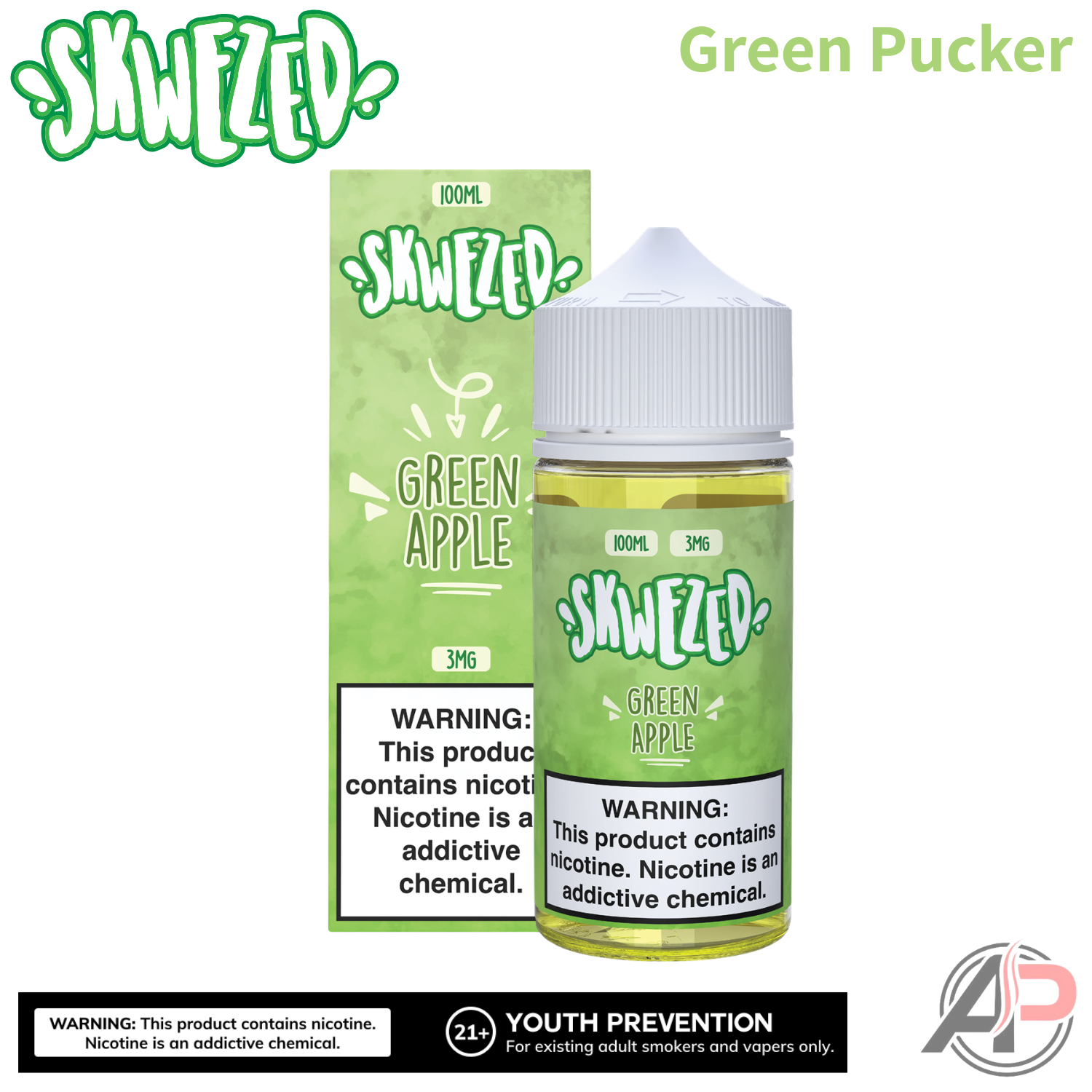 Skwezed Green Apple Green Pucker E-Liquid 100mL