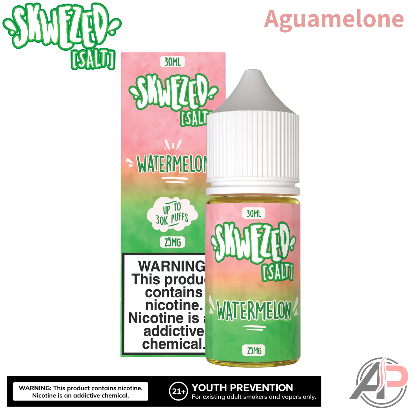 Skwezed Watermelon Aguamelone Salt Nicotine 30mL