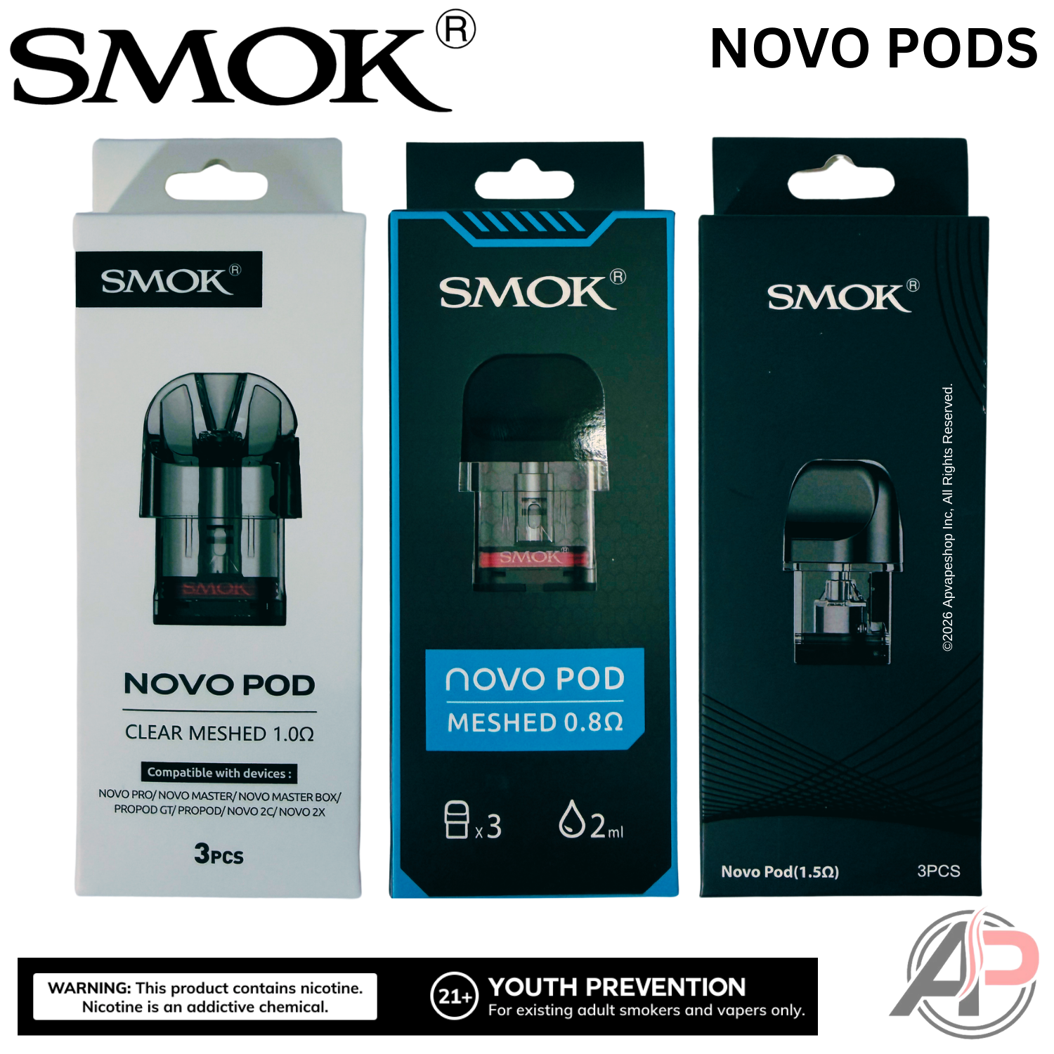 Smok Novo Replacement Pods 3 Pack