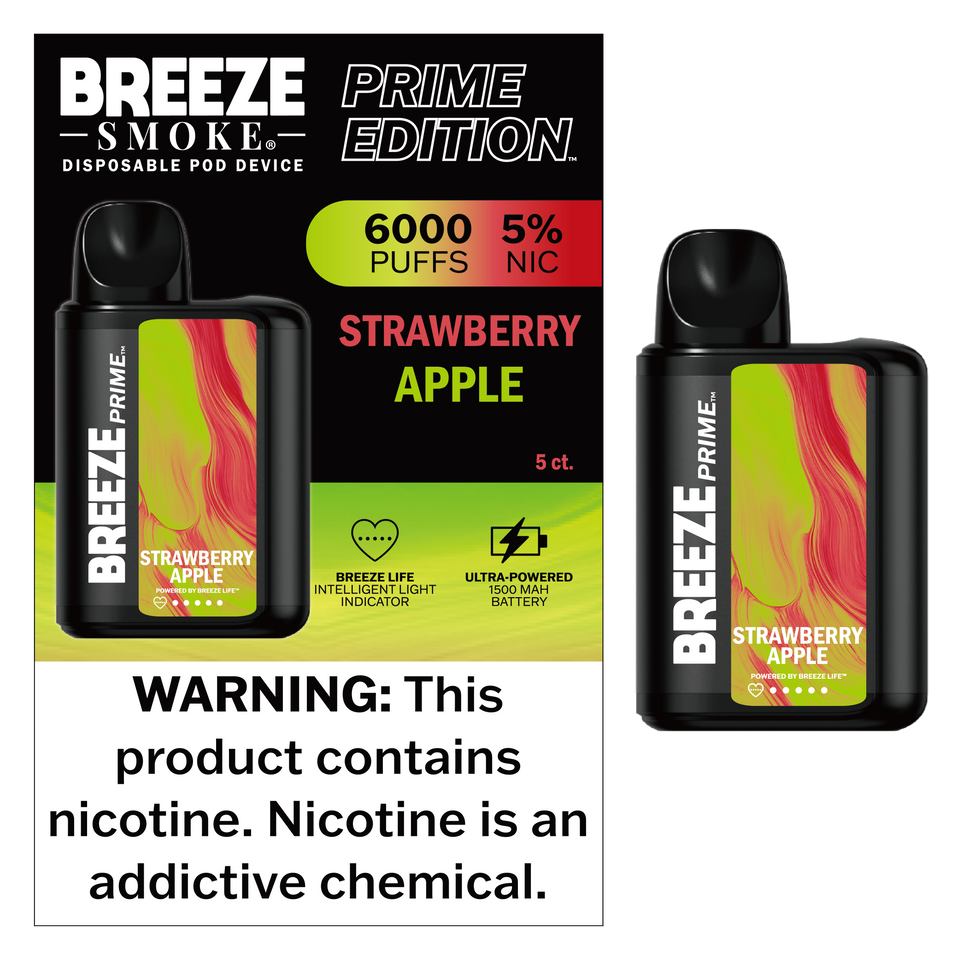 Breeze Smoke Prime Edition 6000 Puff Disposable Vape Device